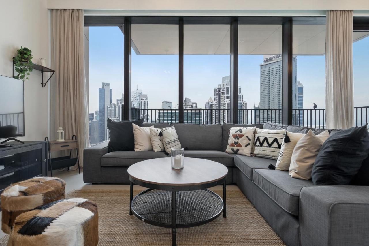 Breathtaking City Views From Dt Apt With Terrace Dubaj Kültér fotó