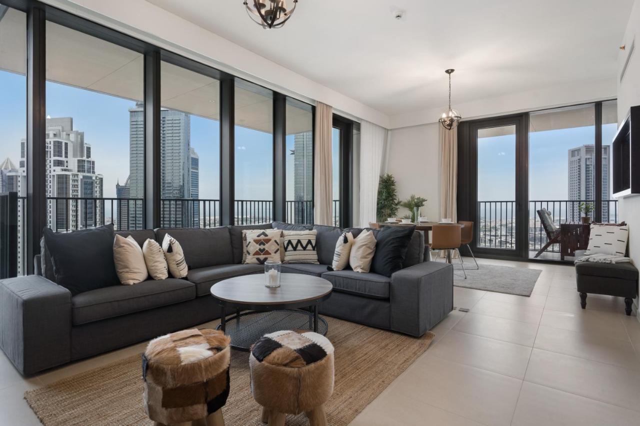 Breathtaking City Views From Dt Apt With Terrace Dubaj Kültér fotó